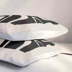 Abstract Art Black and Linen White Pillow Sham Gallery Image 3