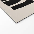 Abstract Art Black and Linen White Welcome Mat Gallery Image 2