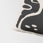 Abstract Art Black and Linen White Pillow Sham Gallery Image 4