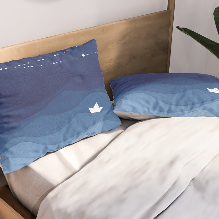 Garland of Stars IV, night sky Pillow Sham Gallery Image 2