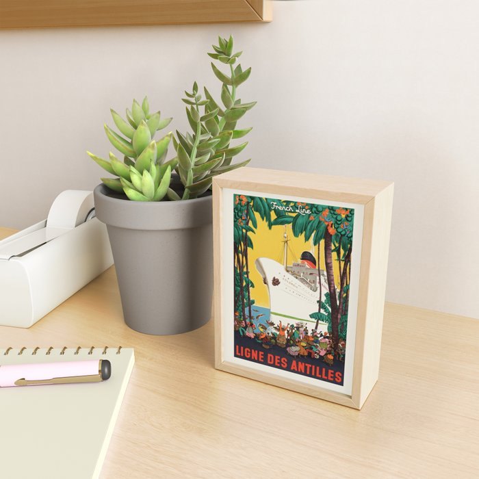 Antilles Vintage French Travel Poster, 1950 Mini Art Print Gallery Image 2