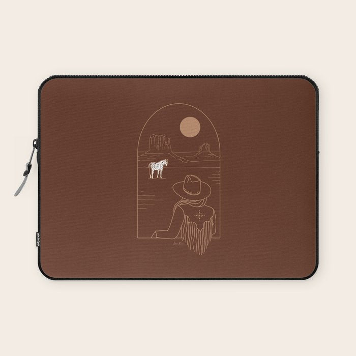 Lost Pony in Burnt Clay Laptop Sleeve Gallery Image 1