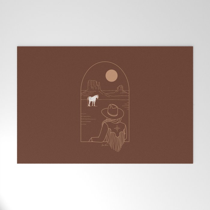 Lost Pony in Burnt Clay Welcome Mat Gallery Image 1