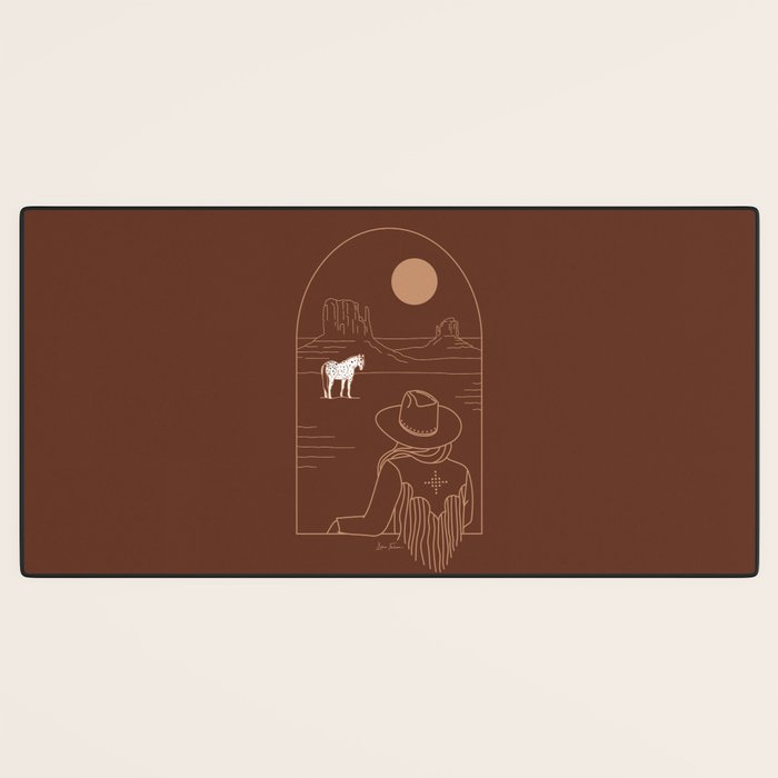 Lost Pony in Burnt Clay Desk Mat Gallery Image 3