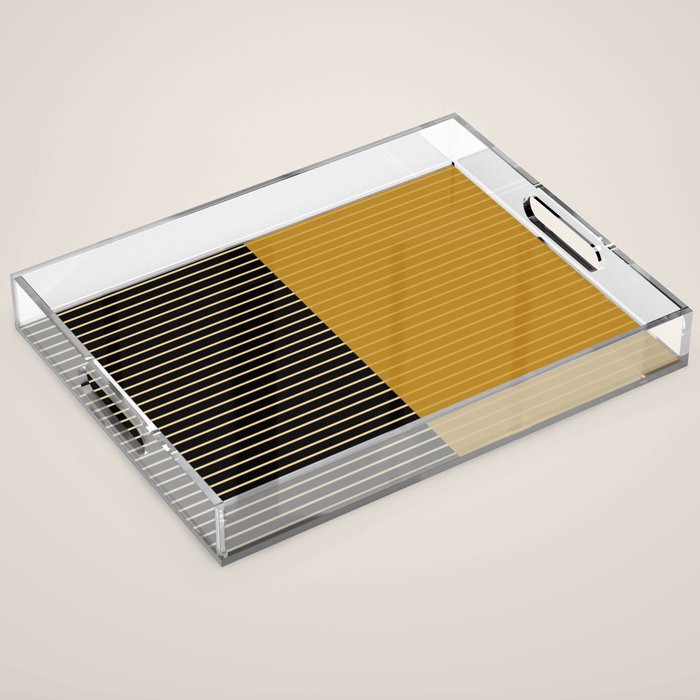 Color Block Lines XII Acrylic Tray Gallery Image 1