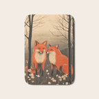 Autumn Forest Fox Pair Bath Mat Gallery Image 1