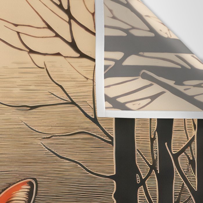 Autumn Forest Fox Pair Wall Tapestry Gallery Image 3