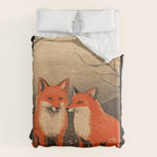 Autumn Forest Fox Pair Duvet Cover Gallery Image 6