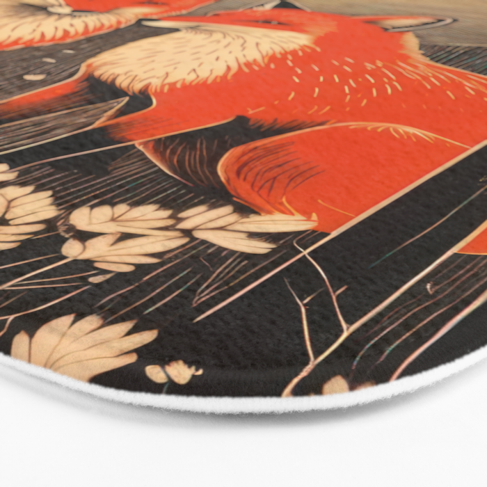 Autumn Forest Fox Pair Bath Mat Gallery Image 3