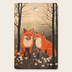 Autumn Forest Fox Pair Cutting Board Gallery Image 1