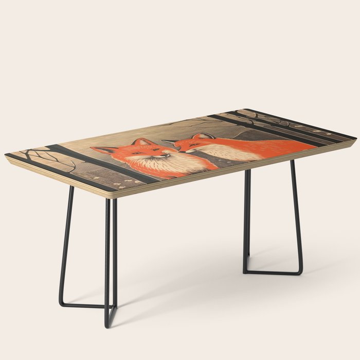 Autumn Forest Fox Pair Coffee Table Gallery Image 1