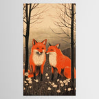 Autumn Forest Fox Pair Tablecloth Gallery Image 2