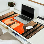 Autumn Forest Fox Pair Desk Mat Gallery Image 2
