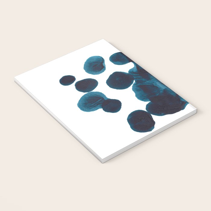 Dark Turquoise Blue Ink Blot Pattern Notebook Gallery Image 3