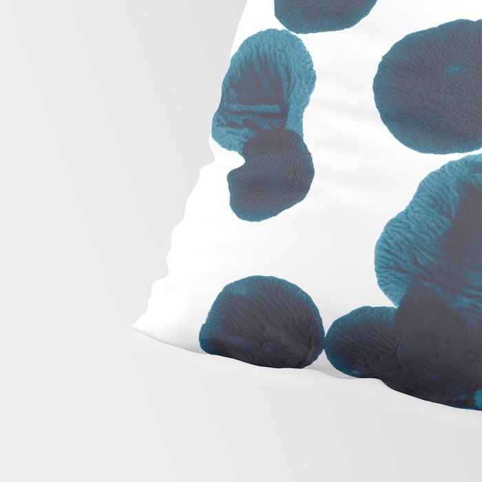 Dark Turquoise Blue Ink Blot Pattern Pillow Sham Gallery Image 4