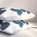 Dark Turquoise Blue Ink Blot Pattern Pillow Sham Gallery Image 3