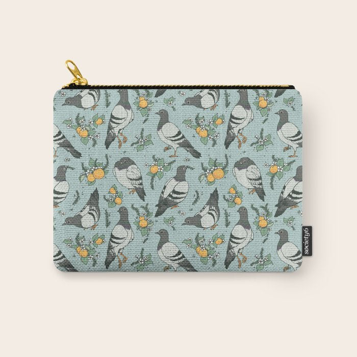 Pigeons, Apricots, and Thyme Carry All Pouch Gallery Image 1