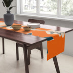 Stylized plants with abstract shapes Table Runner Gallery Image 2