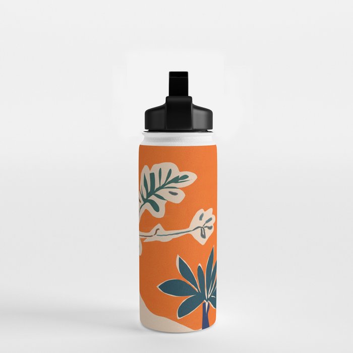 Stylized plants with abstract shapes Water Bottle Gallery Image 2
