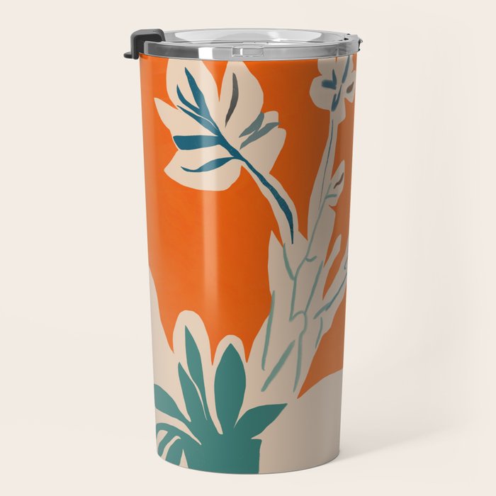Stylized plants with abstract shapes Travel Mug Gallery Image 3