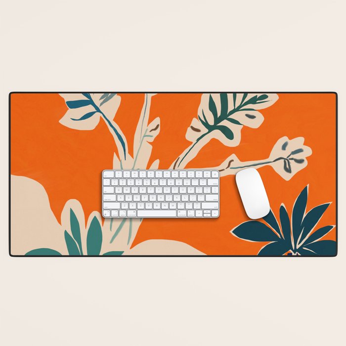 Stylized plants with abstract shapes Desk Mat Gallery Image 1