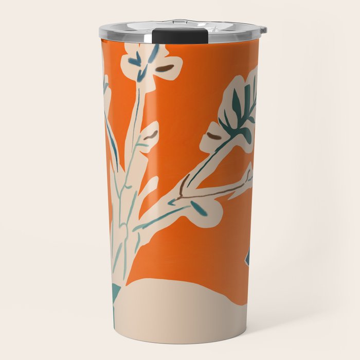 Stylized plants with abstract shapes Travel Mug Gallery Image 1