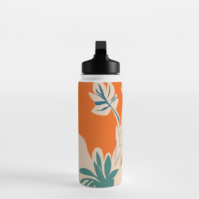 Stylized plants with abstract shapes Water Bottle Gallery Image 3