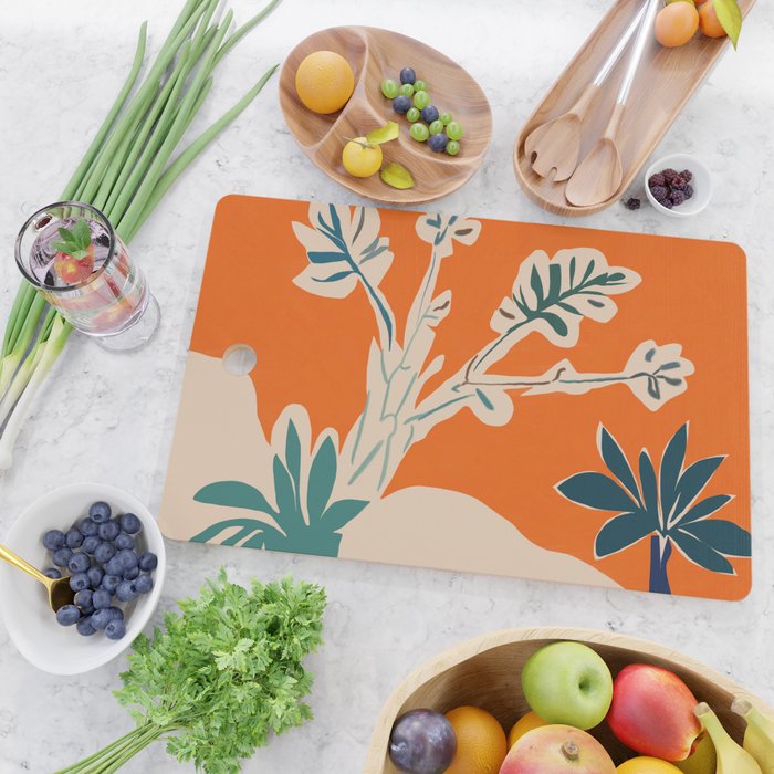 Stylized plants with abstract shapes Cutting Board Gallery Image 2