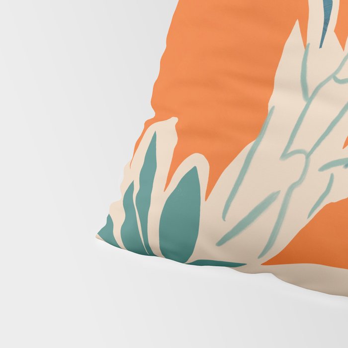 Stylized plants with abstract shapes Pillow Sham Gallery Image 4