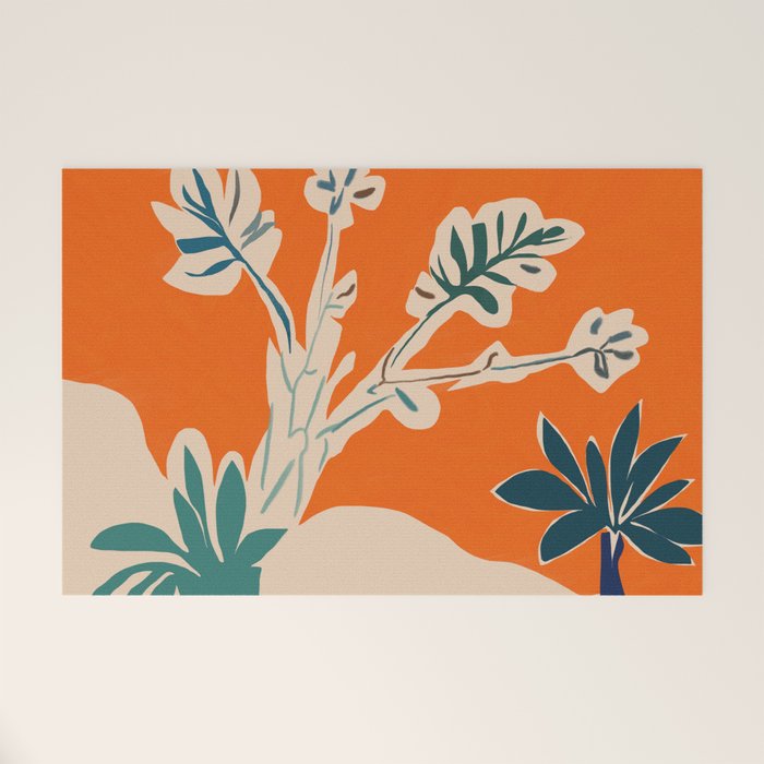 Stylized plants with abstract shapes Welcome Mat Gallery Image 1