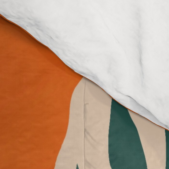 Stylized plants with abstract shapes Comforter Gallery Image 4