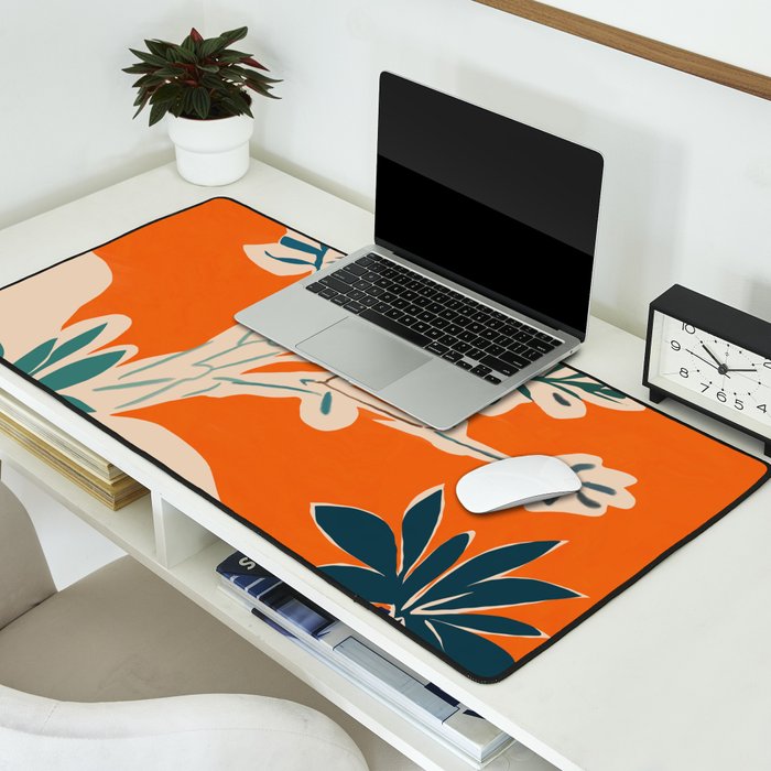 Stylized plants with abstract shapes Desk Mat Gallery Image 2