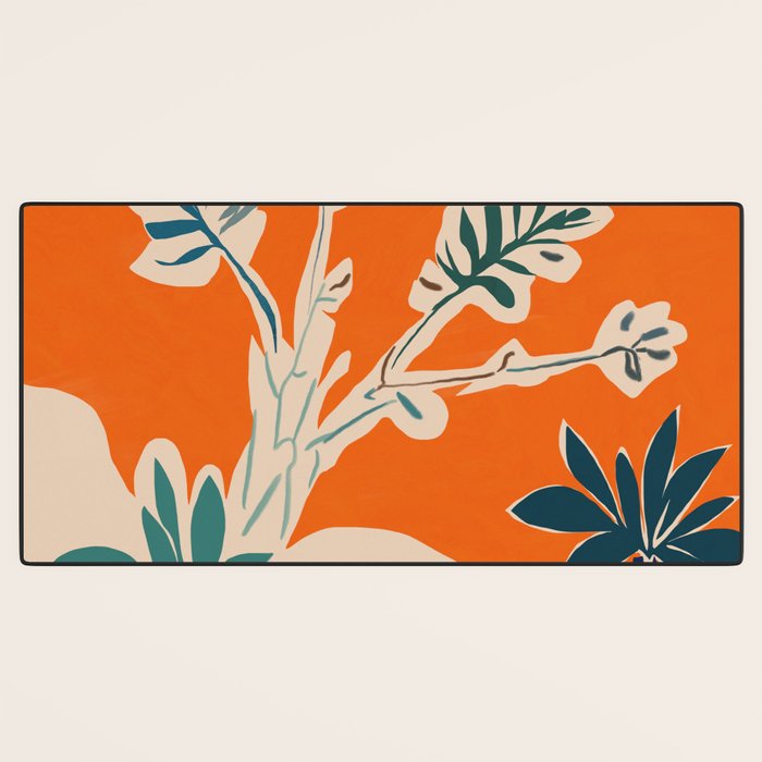 Stylized plants with abstract shapes Desk Mat Gallery Image 3