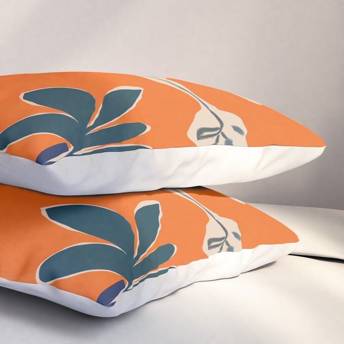 Stylized plants with abstract shapes Pillow Sham Gallery Image 3