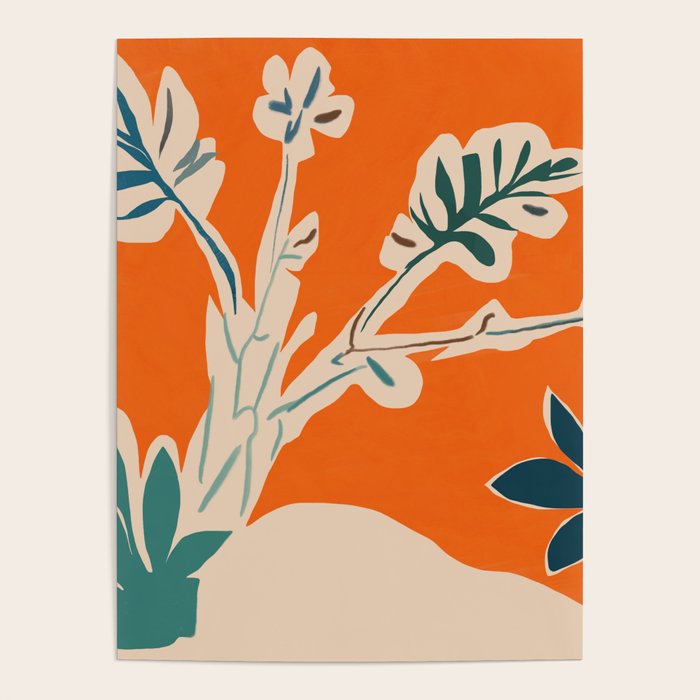 Stylized plants with abstract shapes Poster Gallery Image 1
