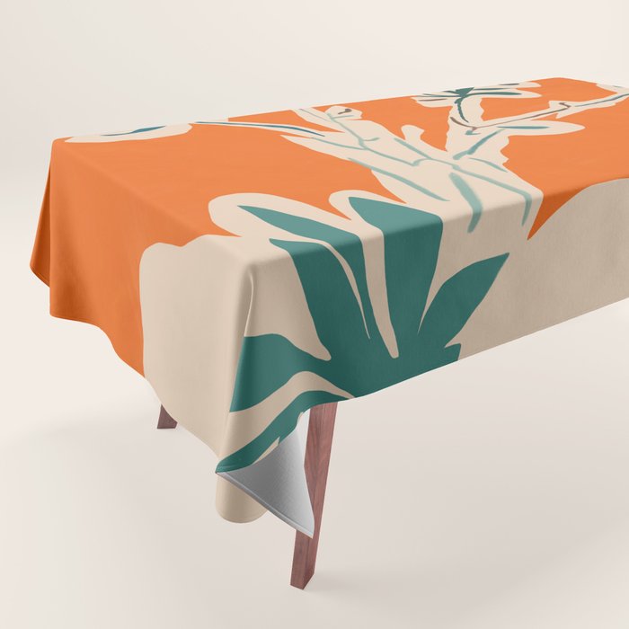 Stylized plants with abstract shapes Tablecloth Gallery Image 1