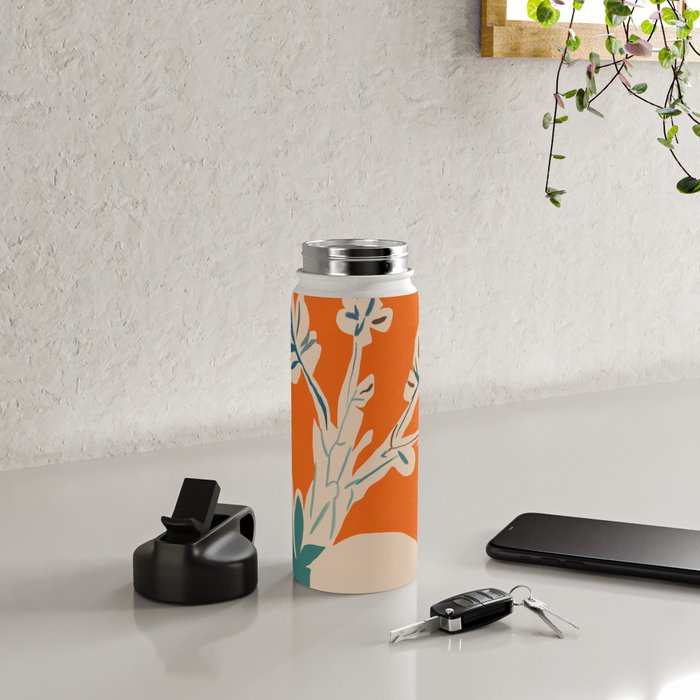 Stylized plants with abstract shapes Water Bottle Gallery Image 4