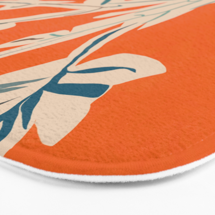Stylized plants with abstract shapes Bath Mat Gallery Image 3