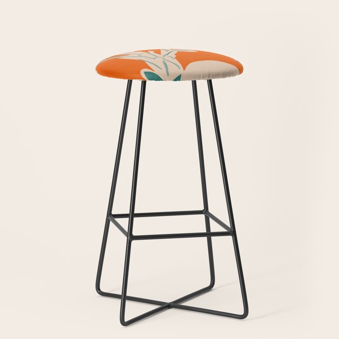Stylized plants with abstract shapes Stool Gallery Image 1
