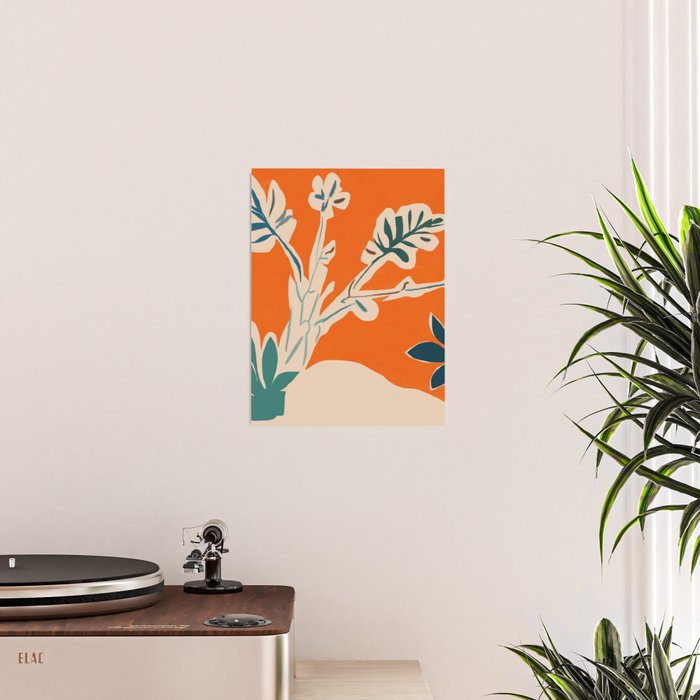 Stylized plants with abstract shapes Poster Gallery Image 2