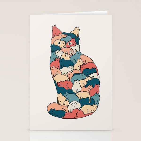 Cat Landscape 185: How many cats? Stationery Card Gallery Image 2
