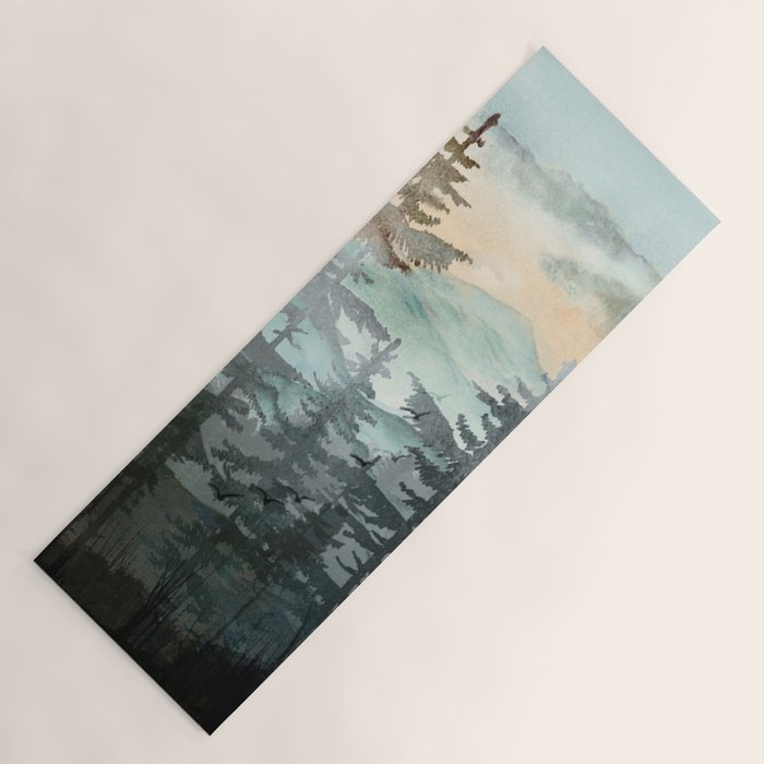 Pine Trees Yoga Mat Gallery Image 1