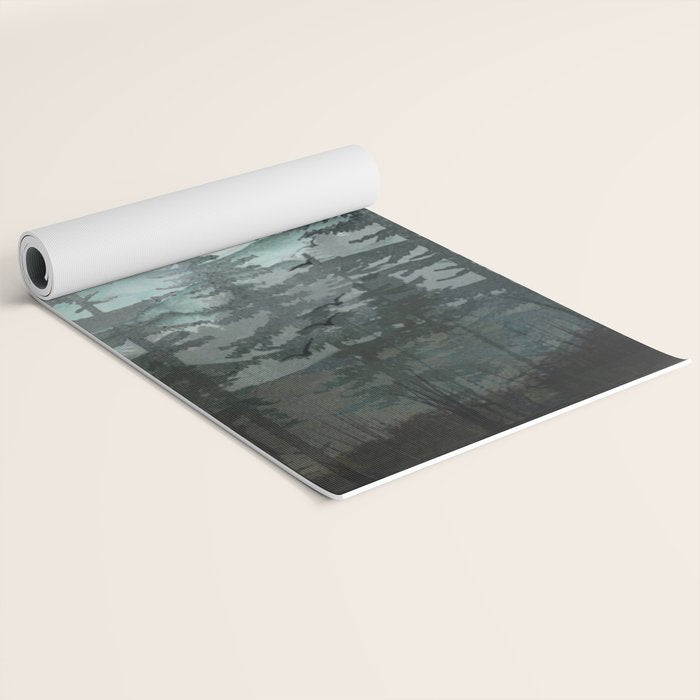Pine Trees Yoga Mat Gallery Image 2