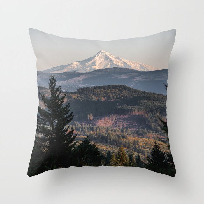 PNW Mount Hood Adventure II Throw Pillow Gallery Image 6