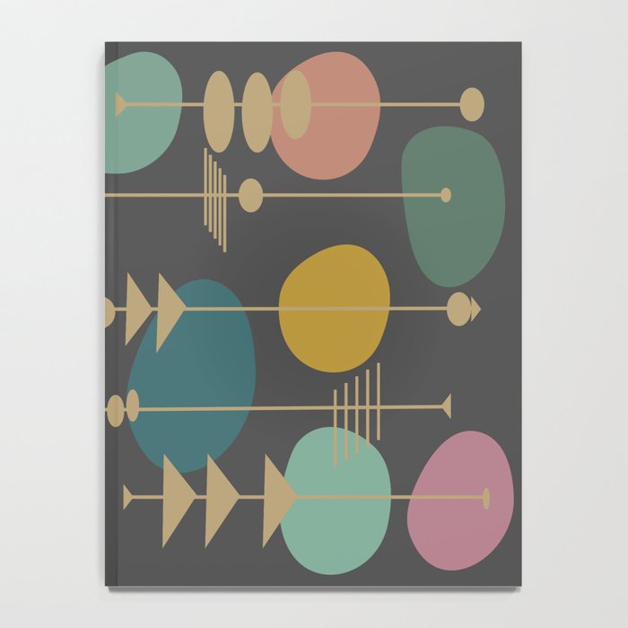 Mid Century Modern Atomic in Grey Notebook Gallery Image 4