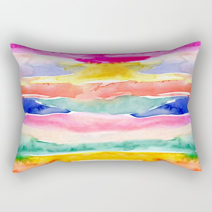 Swooshy Stripes Rectangular Pillow Gallery Image 1
