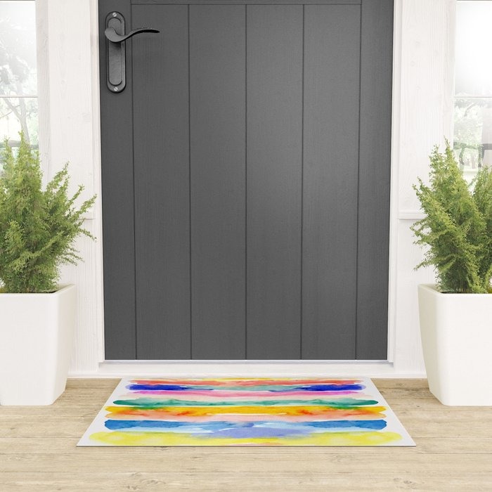 Swooshy Stripes Welcome Mat Gallery Image 3