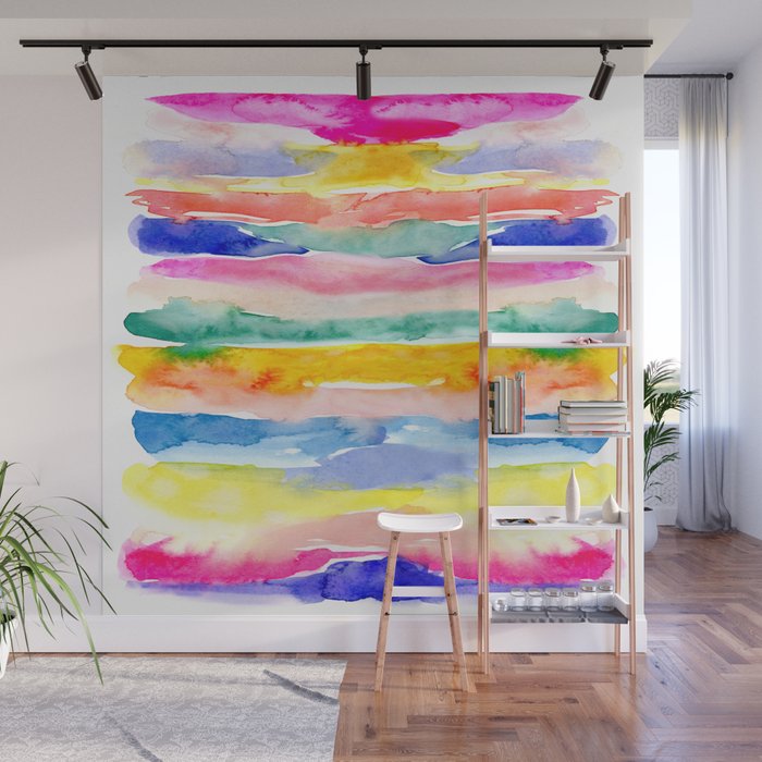 Swooshy Stripes Wall Mural Gallery Image 1