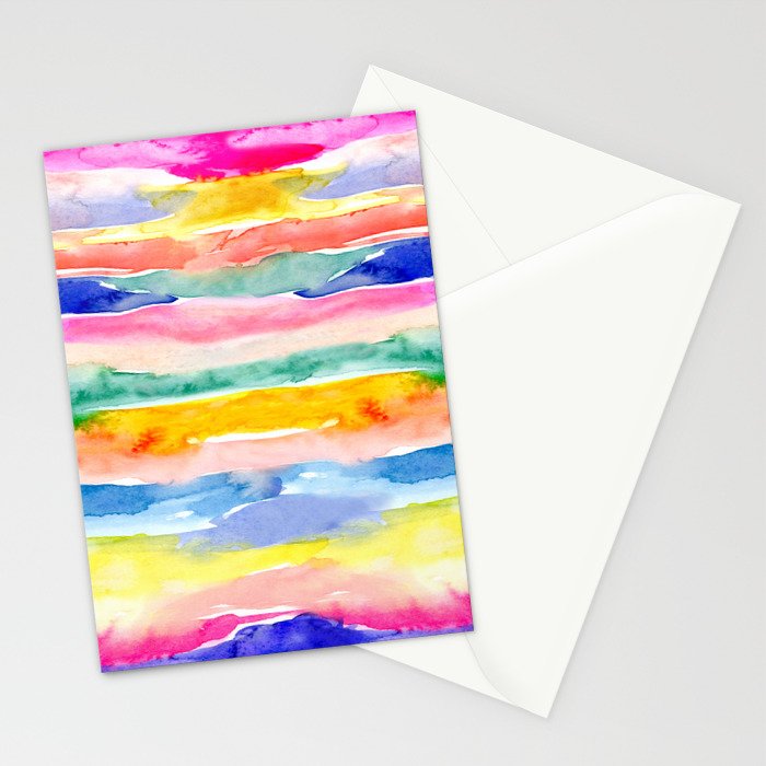 Swooshy Stripes Stationery Card Gallery Image 2