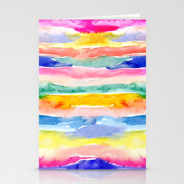 Swooshy Stripes Stationery Card Gallery Image 1